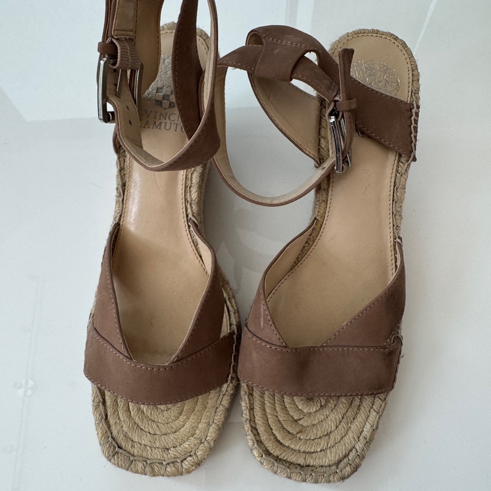 Vince Camuto Tan Espadrille Wedge Sandals - Picture 2 of 4